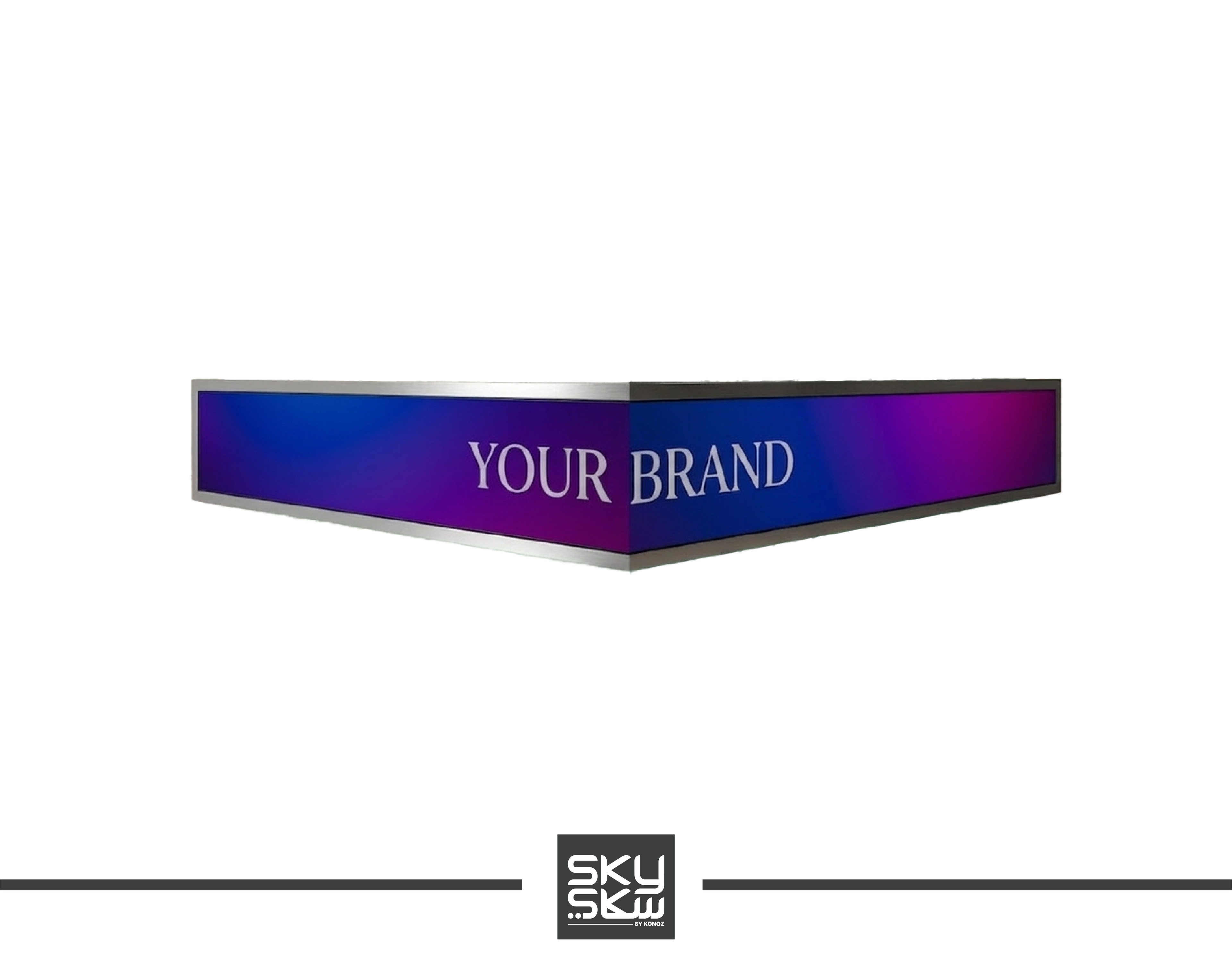 Minimalist Corner Strip LED Screen