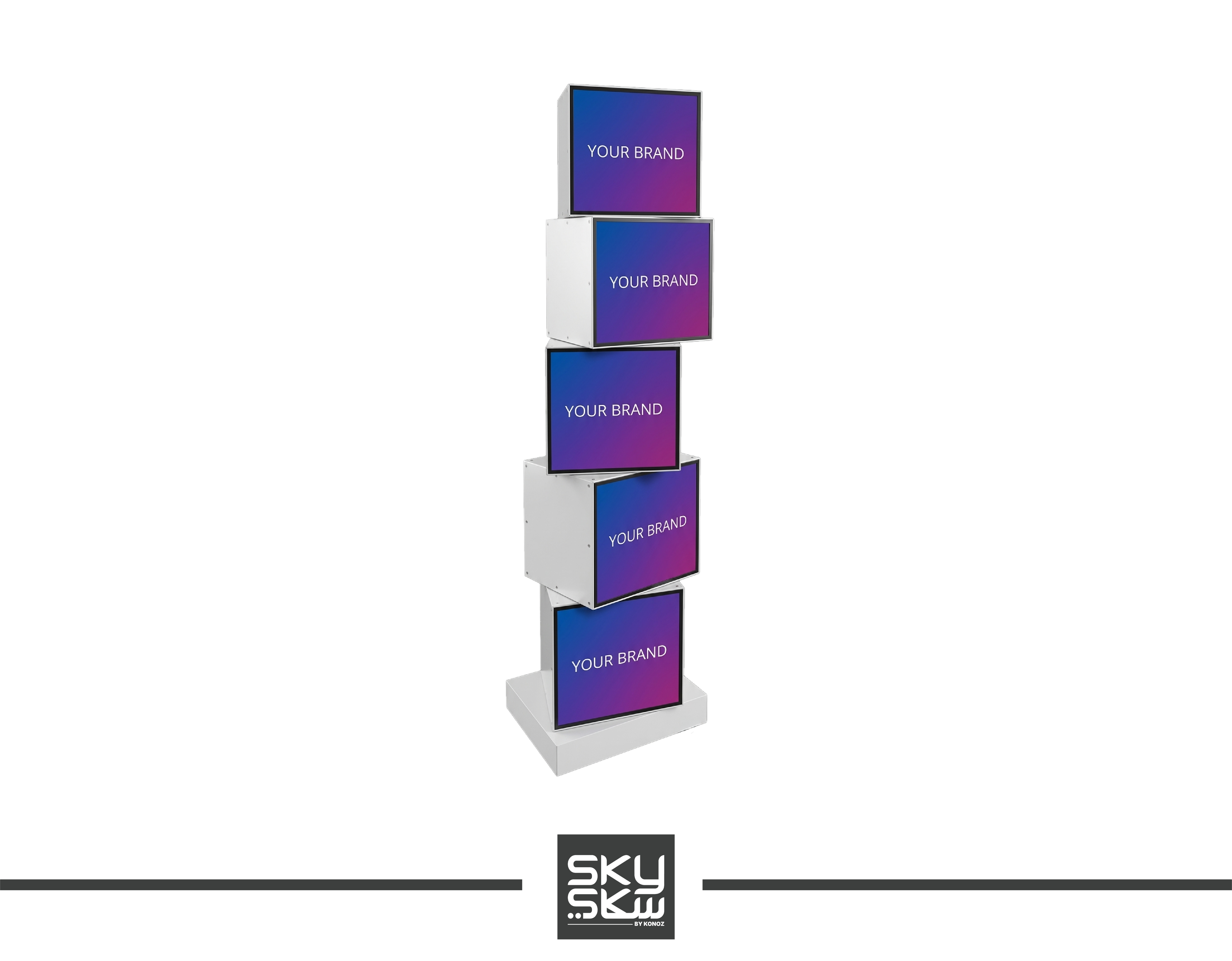 Floor-standing Creative Cube LED Screen