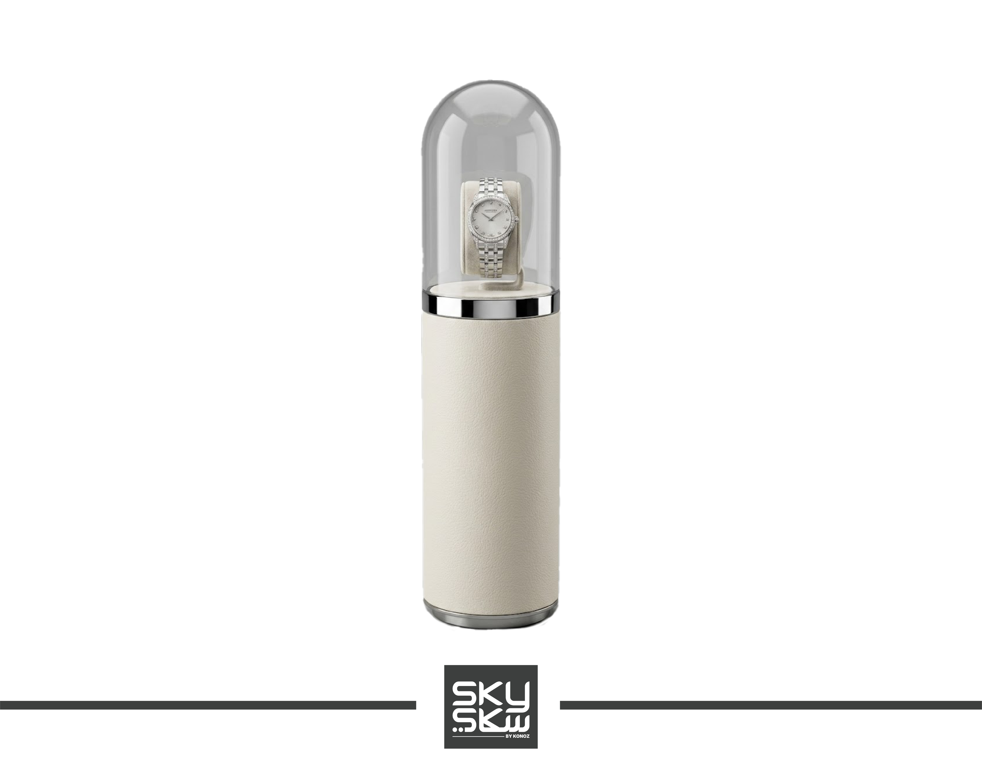 Highend round upright showcase