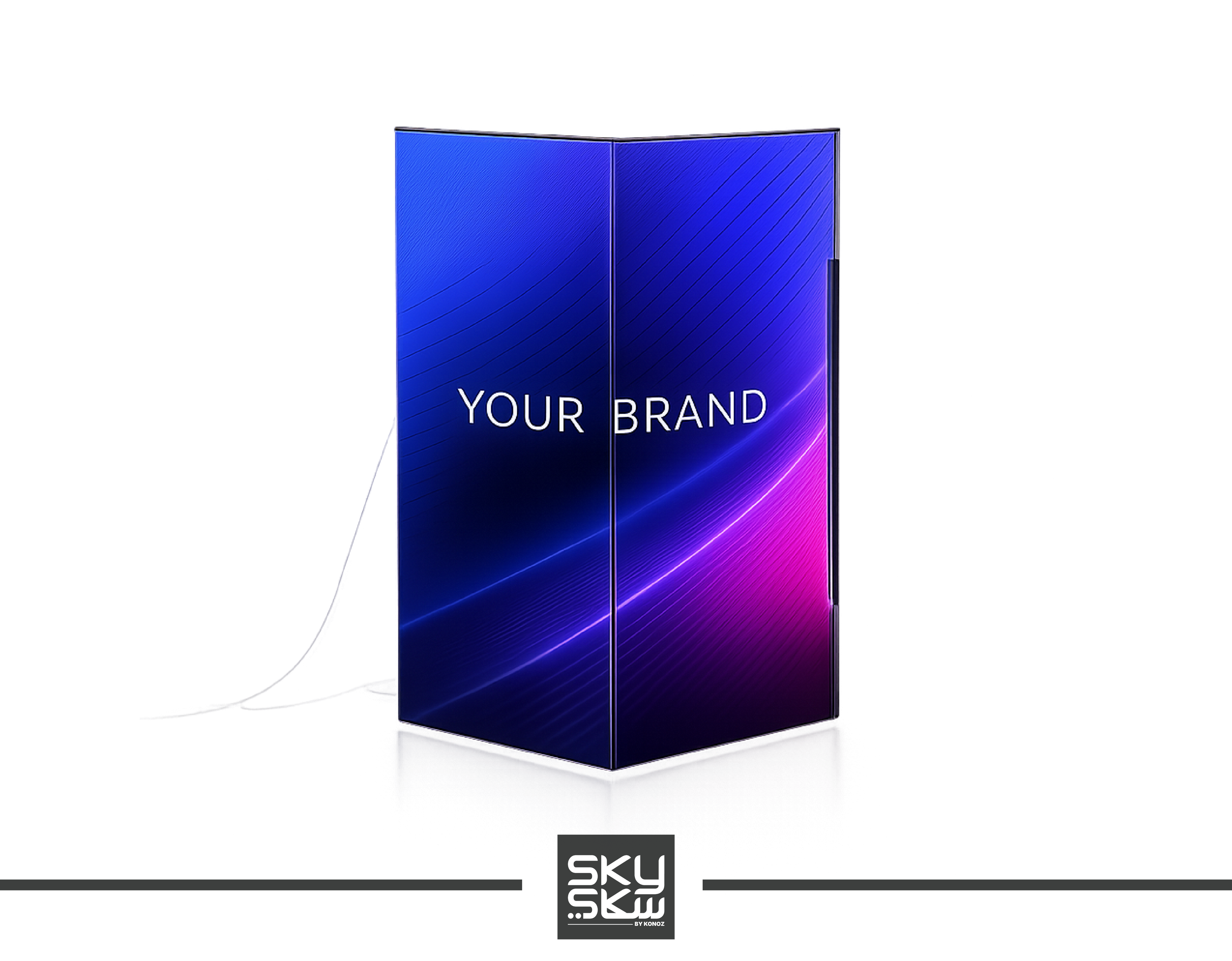 Wall-mounted Corner LED Screen (90° Right Angle)