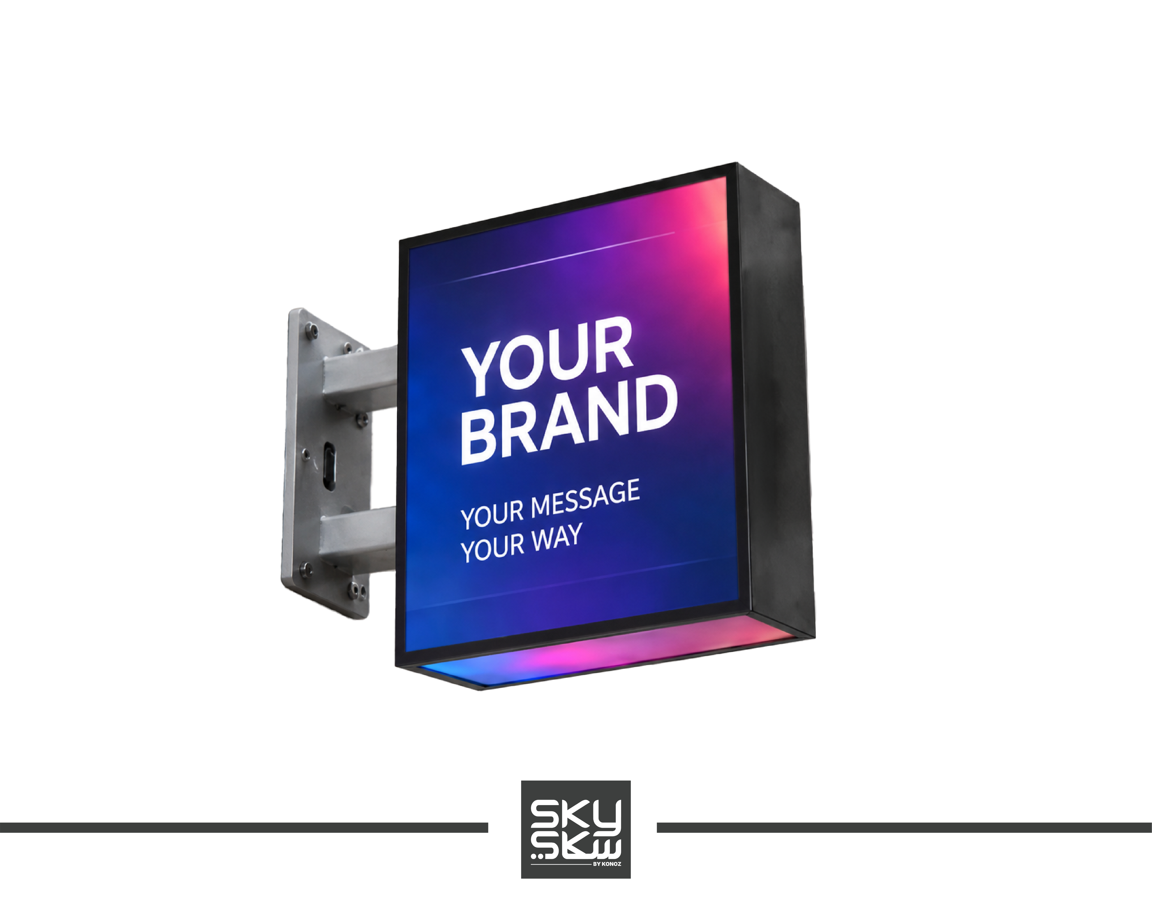Wall-mounted Double sided Side Hanging LED Sign Screen